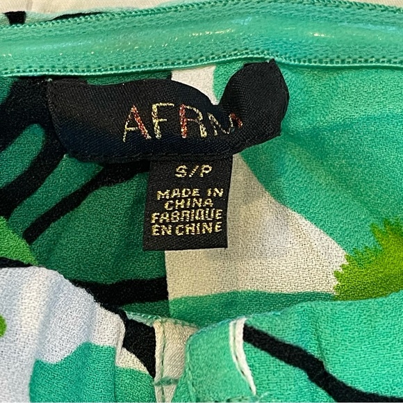 AFRM 70s Psychedelic Floral Print Crepe High
Waist Side Slit Maxi Skirt Set S/P - Picture 4 of 12